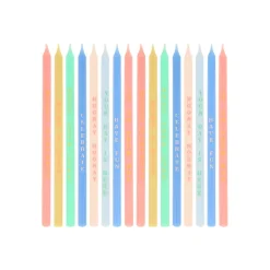 Meri Meri Cake Candles with Party Phrases - Set of 16