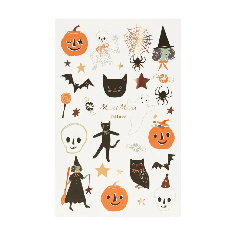 Meri Meri Children's Tattoos, It's Halloween