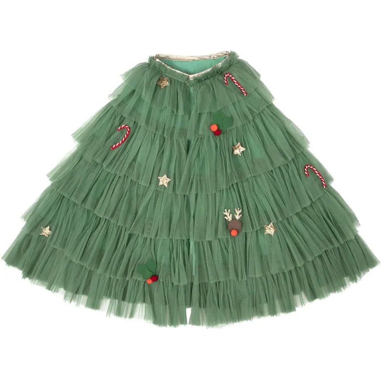 Meri Meri Costume, Christmas Tree Cape with Headband