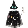 Meri Meri Costume, Witch Outfit with Hat and Wand - Ages 3-6 Years