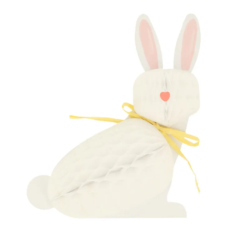 Meri Meri Easter, Honeycomb Decorations – Pom Pom Bunnies – 6 Pack