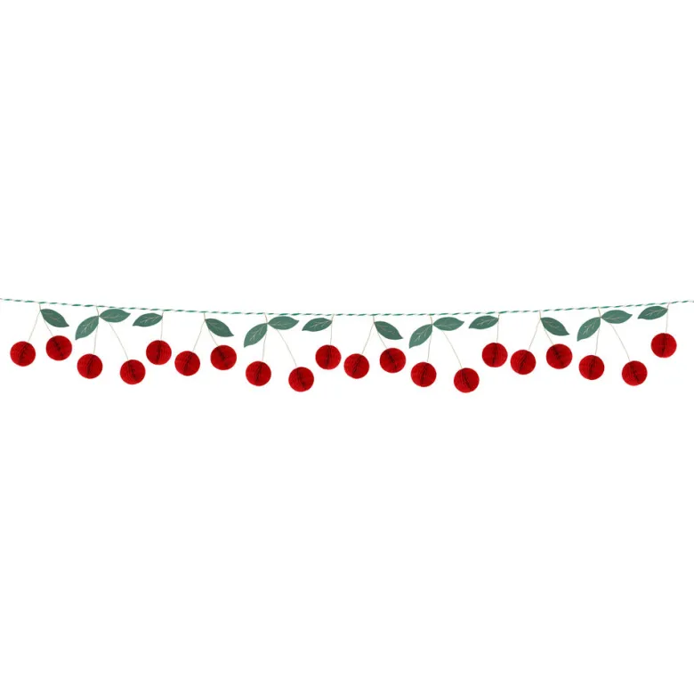 Meri Meri Garland, Cherry Honeycomb – 2.2 m