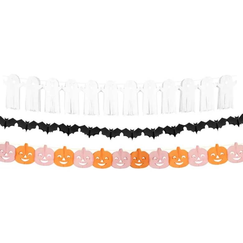 Meri Meri Garland, Halloween – Ghosts with Tassels – 2 meters