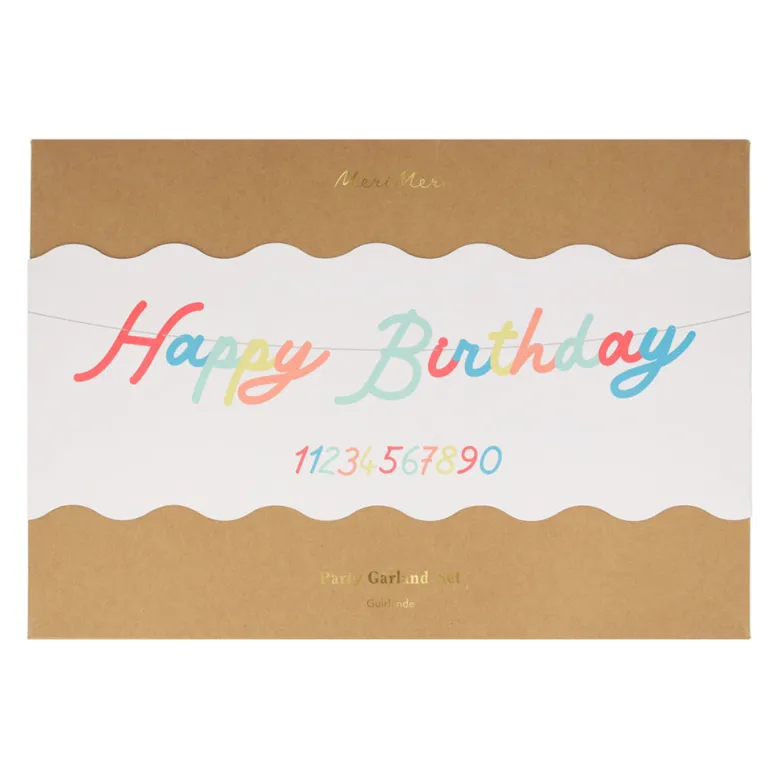 Meri Meri Garland, Happy Birthday, Bright Colors - 2.7 Meters