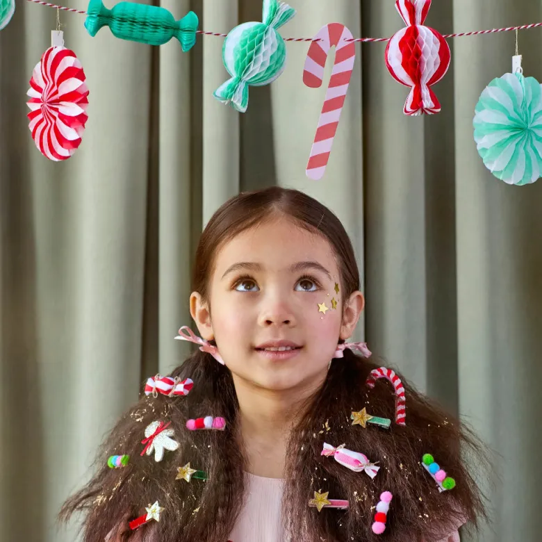 Meri Meri Garland, Mini Gingerbread Garland with Christmas Candy - 0.9 m