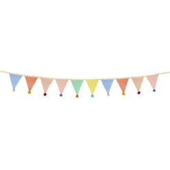 Meri Meri Garland, Pastel Bunting with Small Pom Poms 1.8 Meters