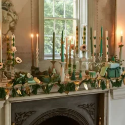 Meri Meri Garland, Pine Needles & Gold Holly – 1.2 m
