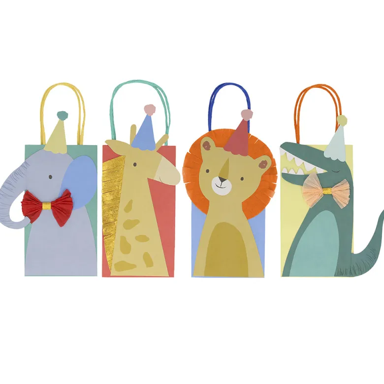 Meri Meri Gift Bags, Animal Parade – Pack of 8