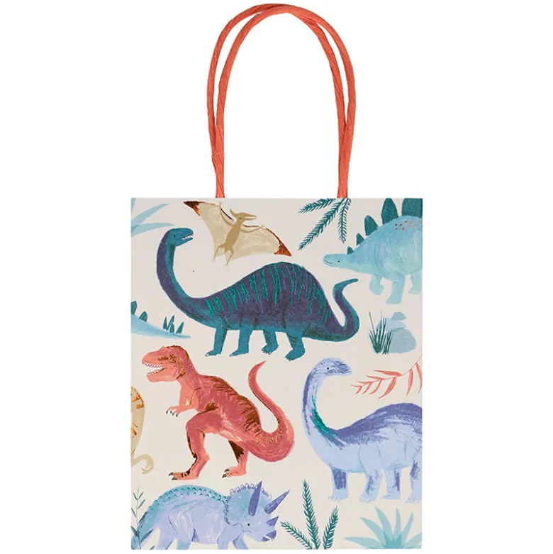 Meri Meri Gift Bags, Dinosaur Kingdom – Pack of 8