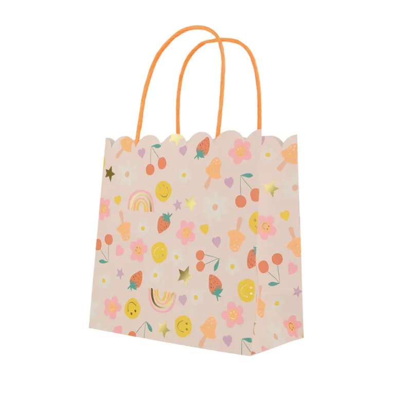Meri Meri Gift Bags, Happy Face Icons – Set of 8