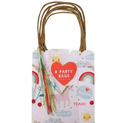 Meri Meri Gift Bags, Rainbow Unicorn – Pack of 8
