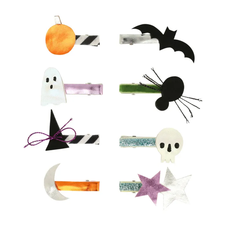 Meri Meri Hair Clips, Halloween - Set of 8