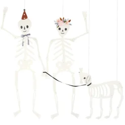 Meri Meri Halloween Decorations, 3 Hanging Skeletons