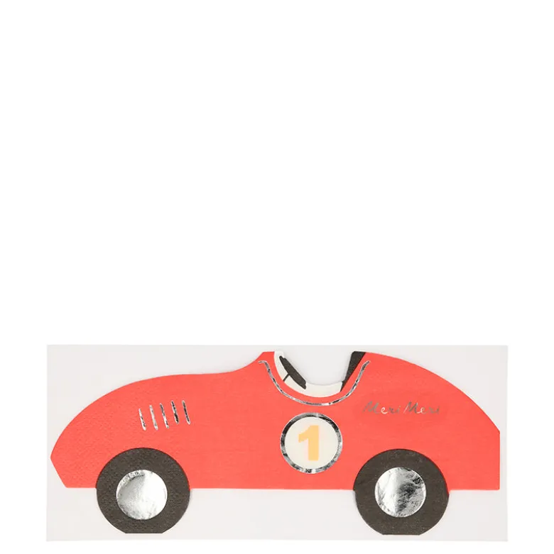 Meri Meri Napkins, Race Car - Pack of 16