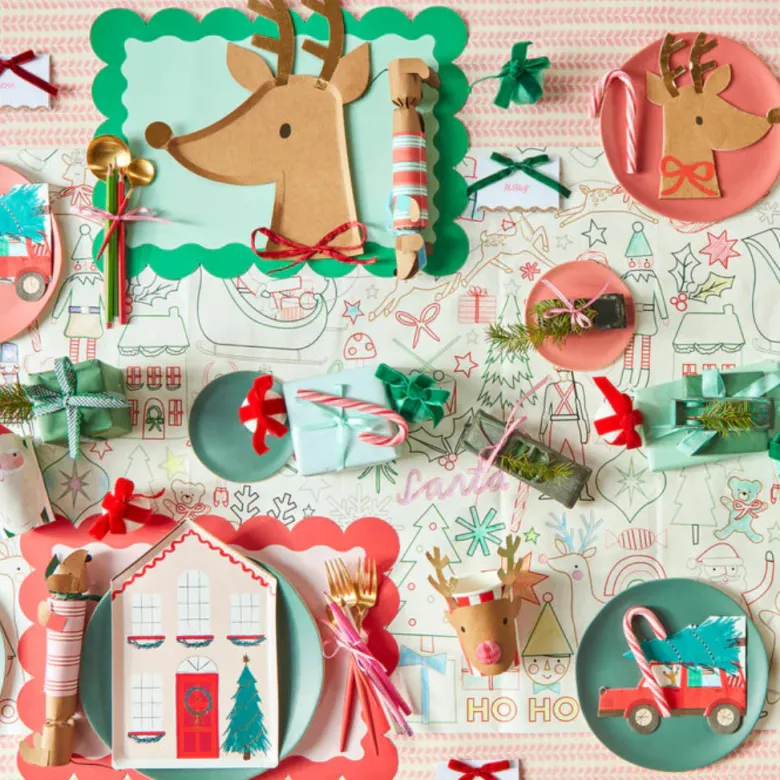 Meri Meri Napkins, Reindeer with Red Bow - 16 pcs.