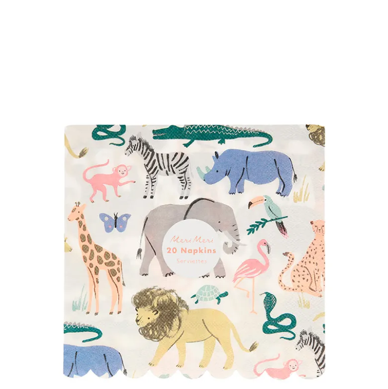 Meri Meri Napkins Size L, Safari - Pack of 20