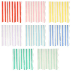Meri Meri Napkins Size L, Mixed Stripe - Pack of 16