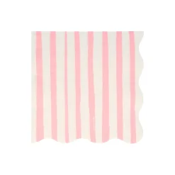 Meri Meri Napkins Size L, Pink Stripe - Pack of 16.