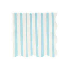 Meri Meri Napkins Size L, Blue Stripe - Pack of 16
