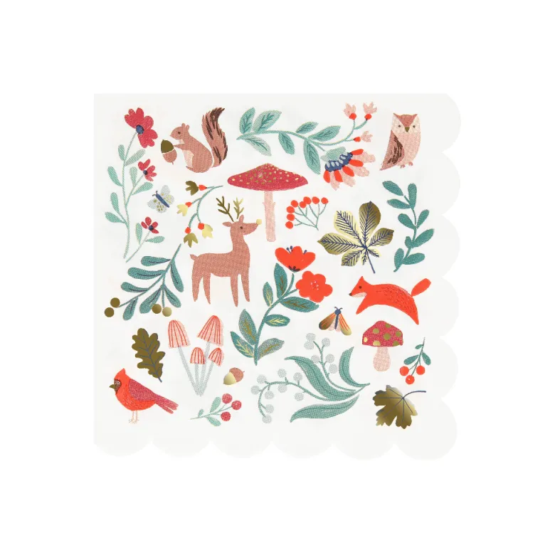 Meri Meri Napkins Size L, Winter Woodland - 16 pcs.