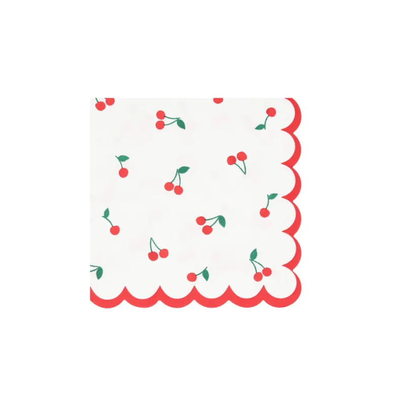 Meri Meri Napkins Size S, Cherry - Pack of 16