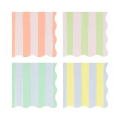 Meri Meri Napkins Size S, Pastel Stripe - Set of 16
