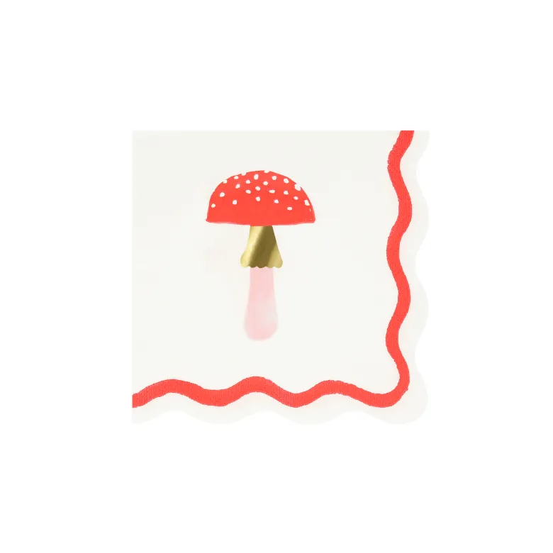 Meri Meri Napkins Size S, Merry Mushroom - 16 pcs.