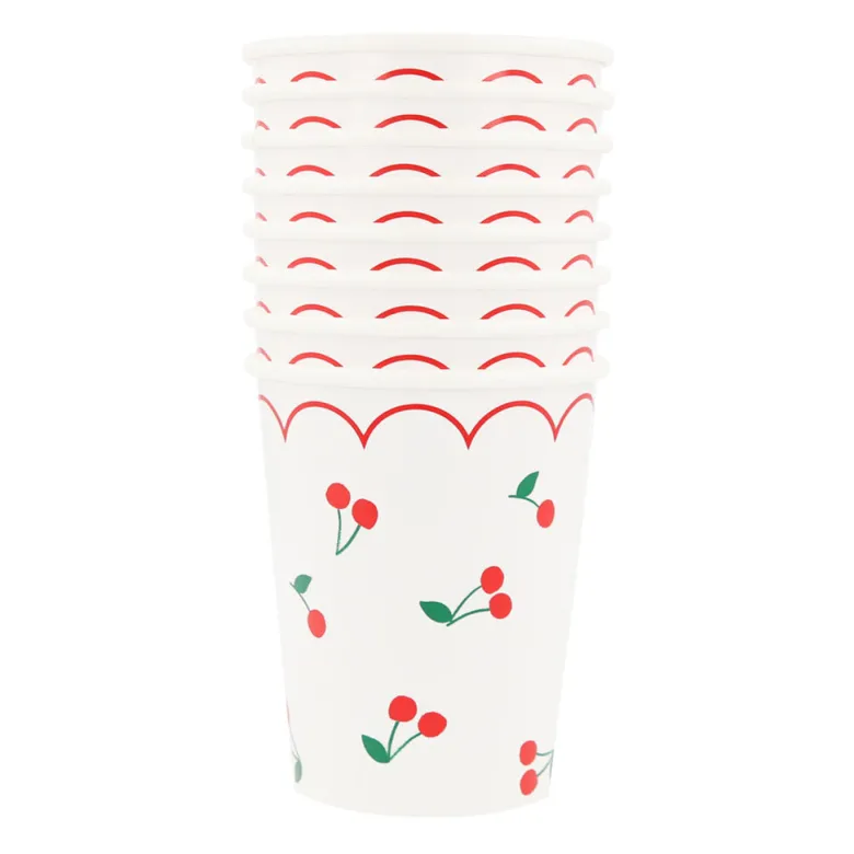Meri Meri Paper Cups, Cherry - Set of 8