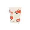 Meri Meri Paper Cups, Fire Truck - Set of 8