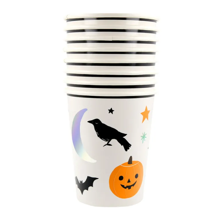 Meri Meri Paper Cups, Halloween, Halloween Icons - Set of 8
