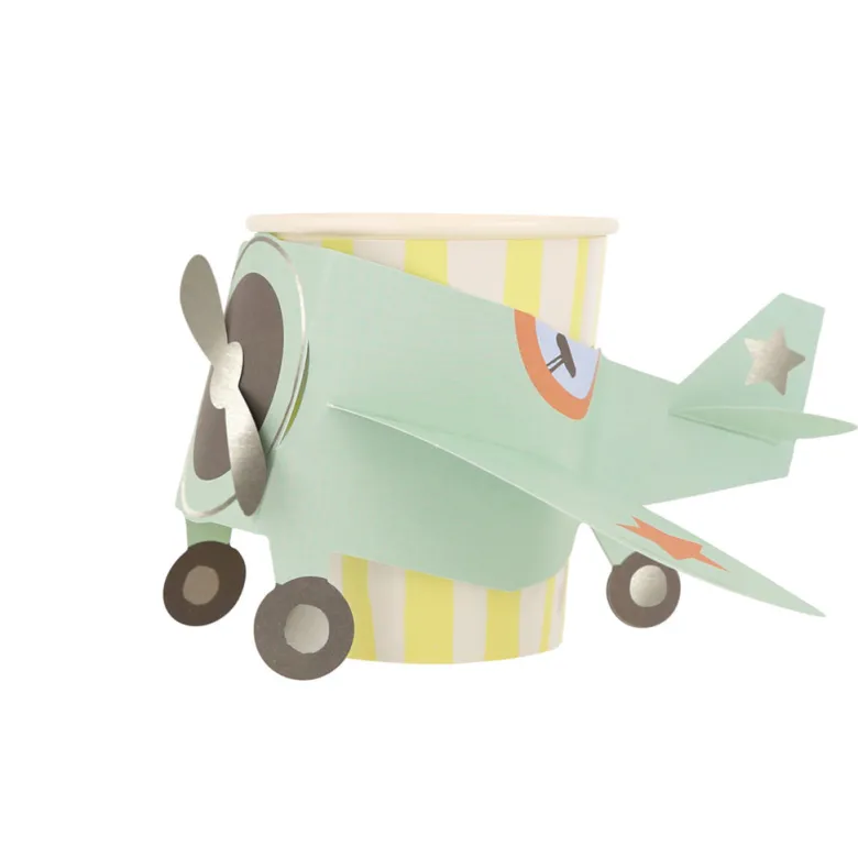 Meri Meri Paper Cups, Plane Design - Set of 8