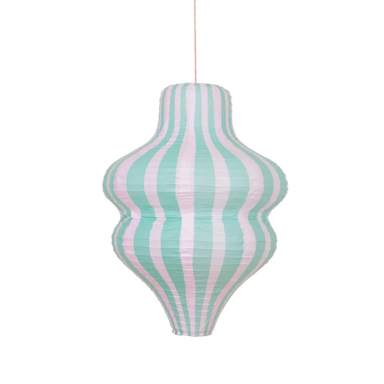Meri Meri Paper Lanterns, Stripy Design, Set of 3 - WITHOUT LIGHT SOURCE
