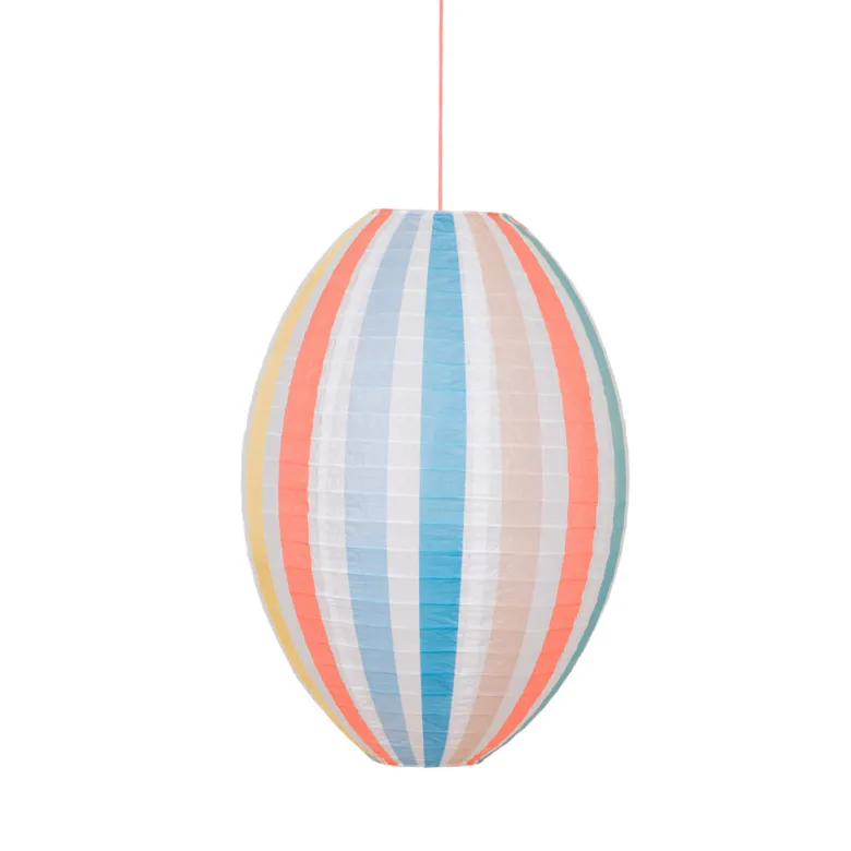Meri Meri Paper Lanterns in Rice Paper, Stars and Stripes, Set of 3 - NO LIGHT SOURCE INCLUDED