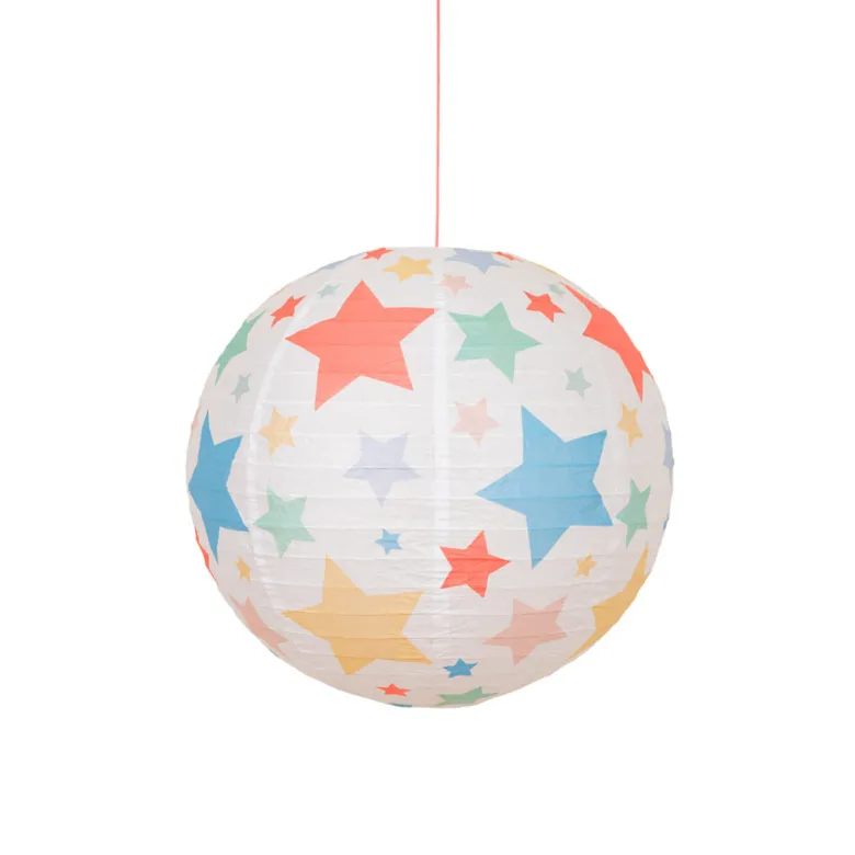 Meri Meri Paper Lanterns in Rice Paper, Stars and Stripes, Set of 3 - NO LIGHT SOURCE INCLUDED