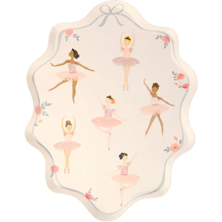 Meri Meri Paper Plates, Ballerina - Set of 8