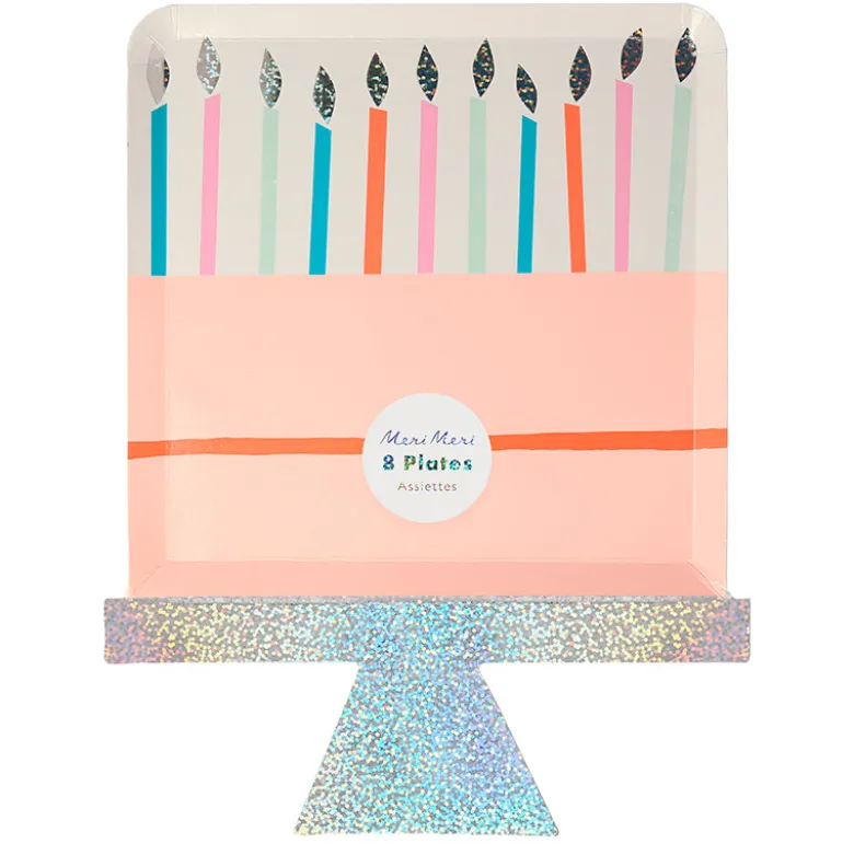 Meri Meri Paper Plates, Birthday Cake - Set of 8