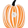 Meri Meri Paper Plates, Halloween, Striped Pumpkin - Set of 8