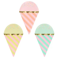 Meri Meri Paper Plates, Ice Cream - Pack of 8
