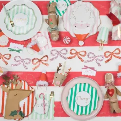 Meri Meri Paper Plates, Jolly Christmas, Santa - Set of 8