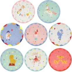 Meri Meri Paper Plates, Size S, Circus - Pack of 8