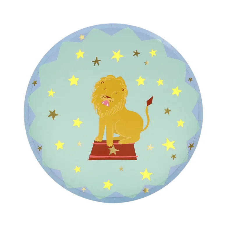 Meri Meri Paper Plates, Size S, Circus - Pack of 8
