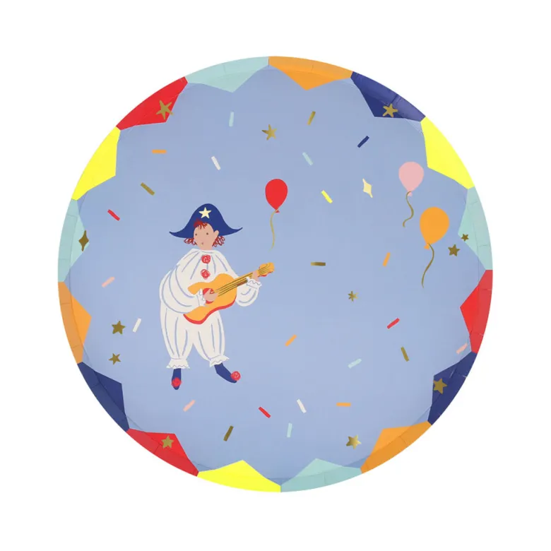 Meri Meri Paper Plates, Size S, Circus - Pack of 8