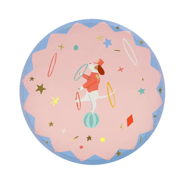 Meri Meri Paper Plates, Size S, Circus - Pack of 8