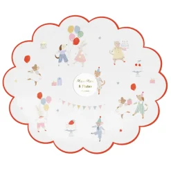 Meri Meri Paper Plates, Size L, Animal Friends - Set of 8