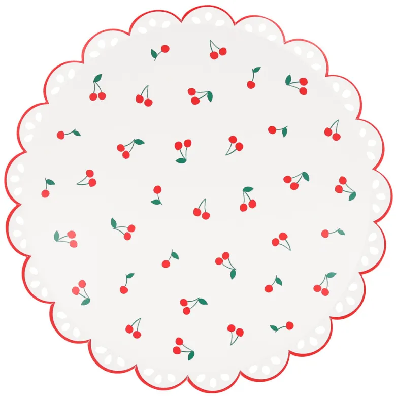 Meri Meri Paper Plates, Size S, Cherry – Pack of 8