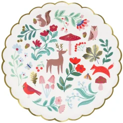 Meri Meri Paper Plates Size L, Winter Woodland - Set of 8