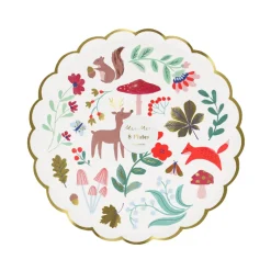 Meri Meri Paper Plates Size S, Winter Woodland - Set of 8