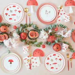 Meri Meri Paper Plates Size L, Merry Mushroom - Pack of 8