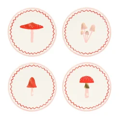 Meri Meri Paper Plates Size S, Merry Mushroom – 8 Pieces