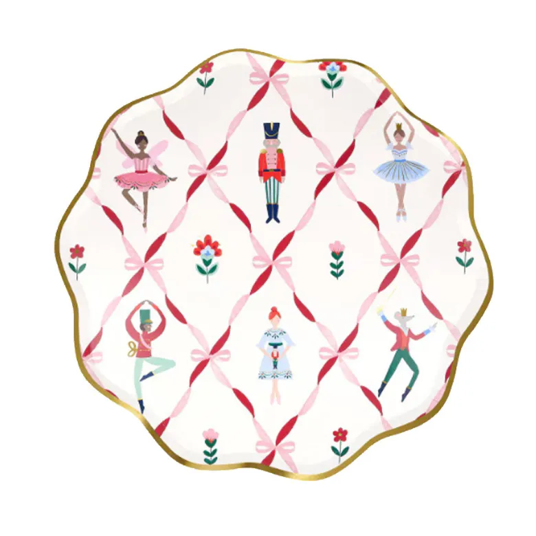 Meri Meri Paper Plates Size L, Nutcracker Ballet - Set of 8